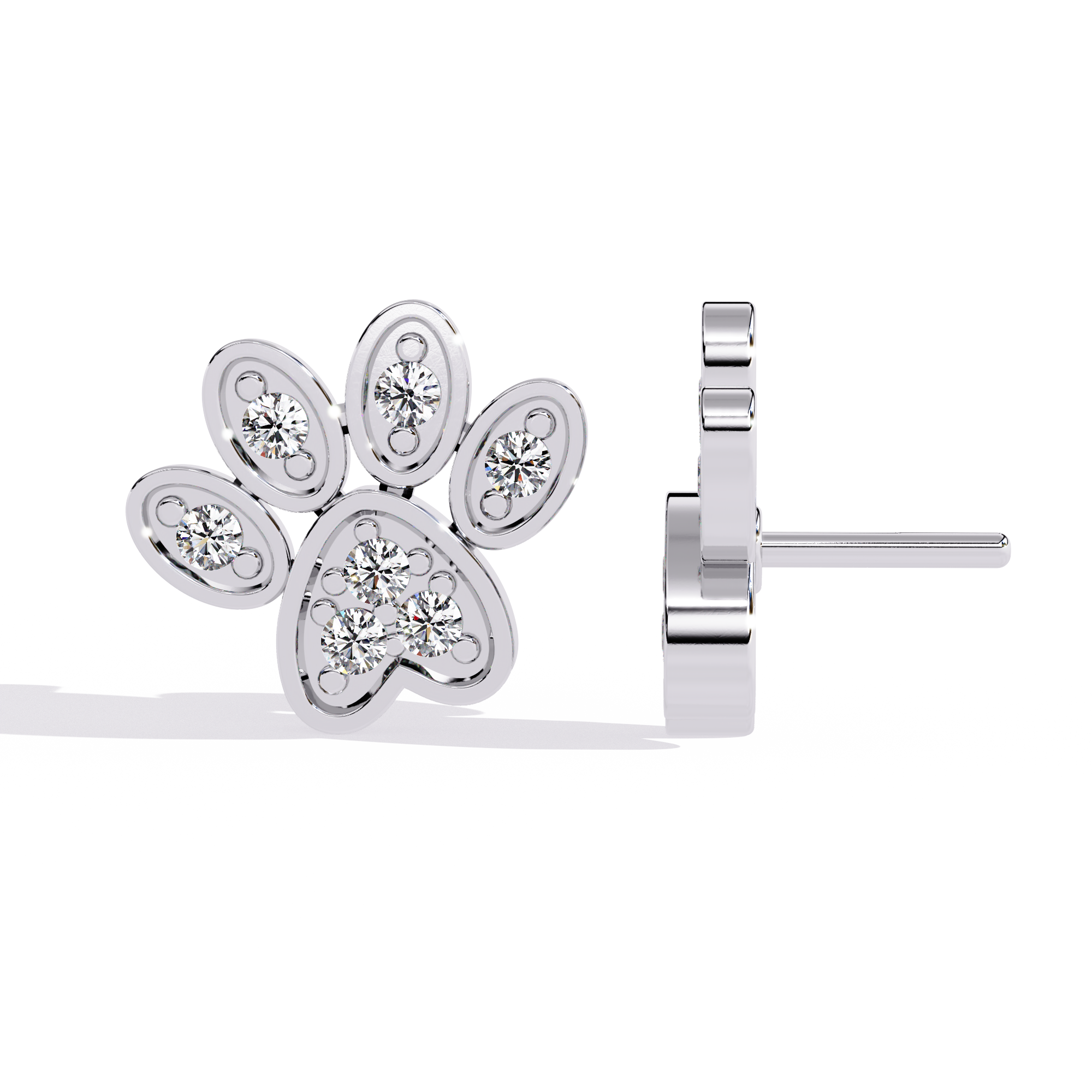 0.18ct Natural Diamond Earrings in HI VS-SI Clarity